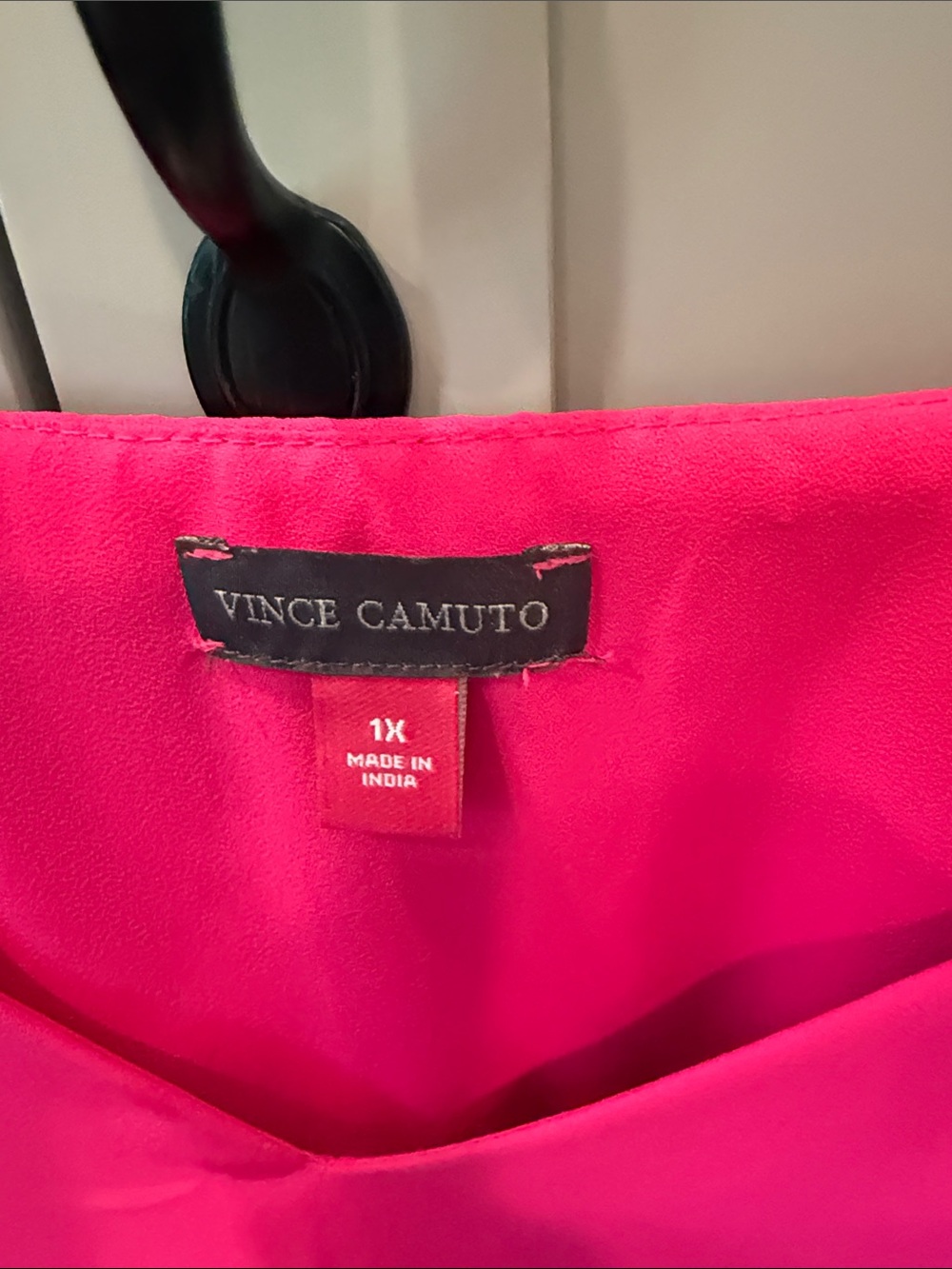 Vince Camuto Hot Pink V-Neck Ruffle Sleeve Blouse - Picture 4 of 4